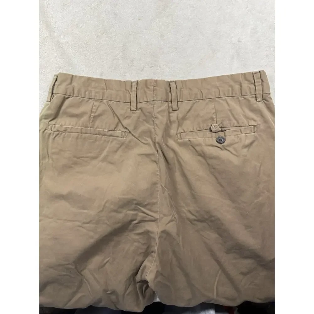 Banana Republic Mens Chino Pants 33x32 Straight Fit Brown Dress Khaki
